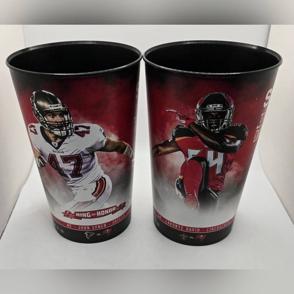 Tampa Bay Buccaneers 2016 Season Stadium Cup Collection Lot Of 2 Lynch & David